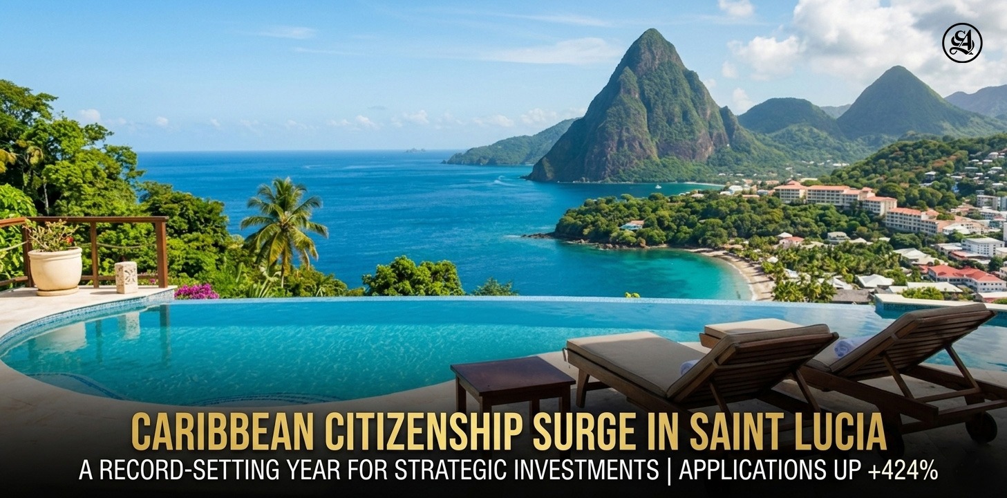 Saint Lucia citizenship by investment demand surge 2026 statistics.