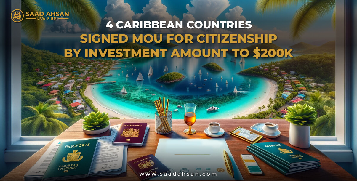 Read more about the article 4 Caribbean Countries Signed MoU for Citizenship by Investment Amount to $200K